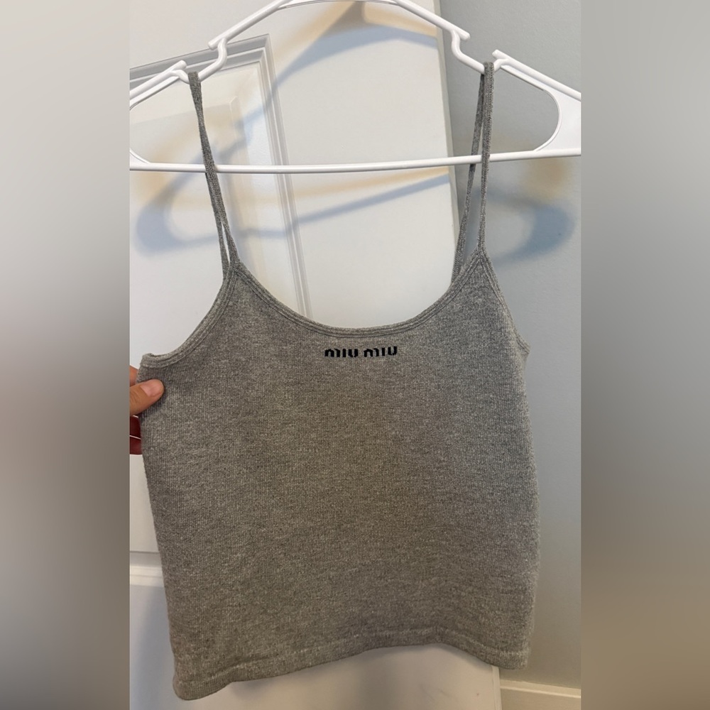 Miu Miu Gray Camisole Top